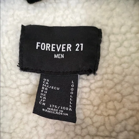 Forever 21 Black Sherpa-Lined Jacket - Picture 2 of 5